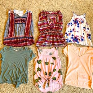 Bundle of 6 women’s, young adult Tanks & Tops